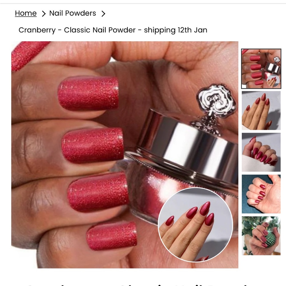 Sistaco Mineral Nail powder Cranberry
